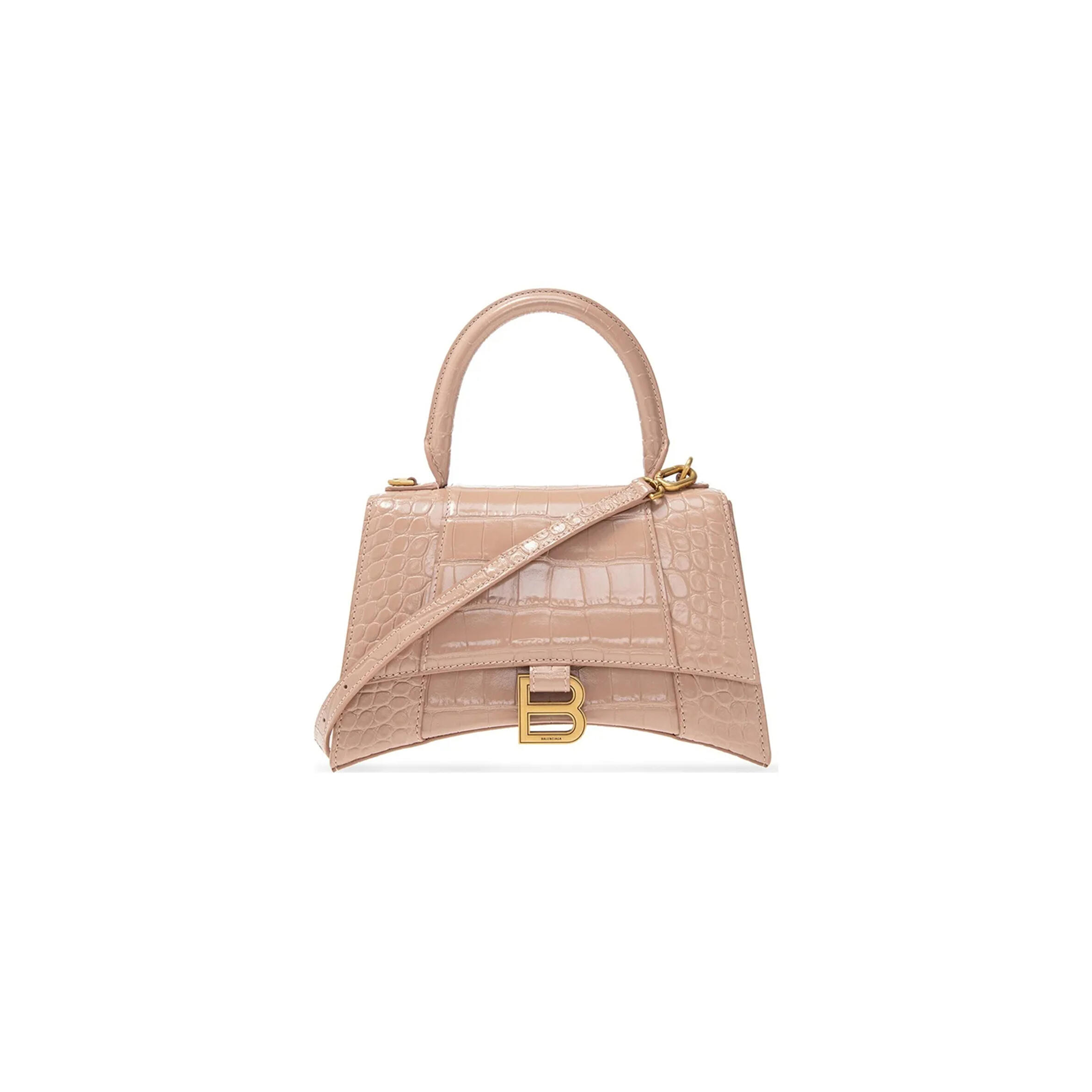Ba1en*iaga women''s hourglass handbag small in nude 5935461lr6y6310 (22.9*15*9.9cm)